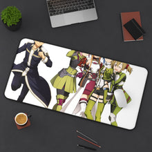 Load image into Gallery viewer, Sword Art Online Kazuto Kirigaya, Asuna Yuuki, Rika Shinozaki Mouse Pad (Desk Mat) On Desk
