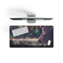 Load image into Gallery viewer, Sad White-Haired Anime Girl with Fireworks Mouse Pad (Desk Mat) On Desk
