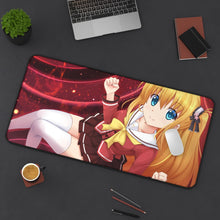 Load image into Gallery viewer, Yusa Nishimori smiling Mouse Pad (Desk Mat) On Desk
