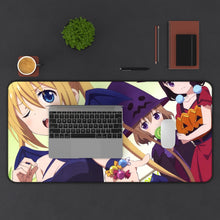 Load image into Gallery viewer, Blend S Maika Sakuranomiya, Kaho Hinata, Mafuyu Hoshikawa Mouse Pad (Desk Mat) With Laptop
