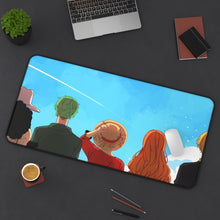 Load image into Gallery viewer, Nami, Nico Robin, Brook, Roronoa Zoro, Usopp and Sanji (One Piece) Mouse Pad (Desk Mat) With Laptop
