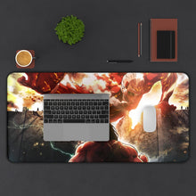 Load image into Gallery viewer, Colossal titan vs Eren Titan Mouse Pad (Desk Mat) With Laptop
