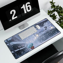 Load image into Gallery viewer, Walking Alone on a Cold, Snowy Night Mouse Pad (Desk Mat) With Laptop
