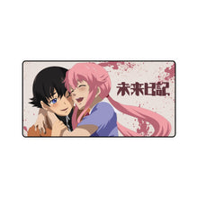 Load image into Gallery viewer, Mirai Nikki Yuno Gasai, Yukiteru Amano Mouse Pad (Desk Mat)
