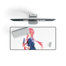 Load image into Gallery viewer, Mirai Nikki Yuno Gasai Mouse Pad (Desk Mat) On Desk
