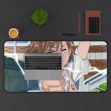 Load image into Gallery viewer, A Certain Scientific Railgun Mikoto Misaka Mouse Pad (Desk Mat) With Laptop
