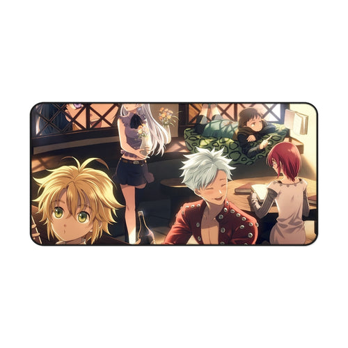 The Seven Deadly Sins Ban, Meliodas, King, Diane, Elizabeth Liones Mouse Pad (Desk Mat)