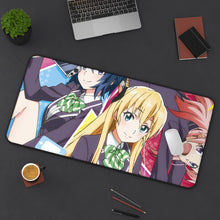 Load image into Gallery viewer, Gamers! Karen Tendou, Chiaki Hoshinomori, Aguri Mouse Pad (Desk Mat) On Desk
