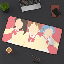 Load image into Gallery viewer, Yuuko, Mio and Mai from Nichijou Mouse Pad (Desk Mat) On Desk
