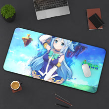 Load image into Gallery viewer, Aqua Mouse Pad (Desk Mat) On Desk
