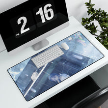 Load image into Gallery viewer, Anime girl hiding under a piano in the rain Mouse Pad (Desk Mat) With Laptop
