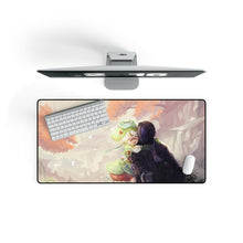 Load image into Gallery viewer, Dawn &amp; Flowers Mouse Pad (Desk Mat) On Desk
