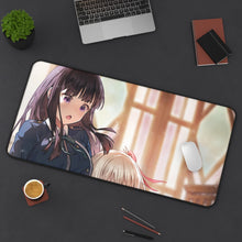 Load image into Gallery viewer, Lycoris Recoil Takina Inoue, Chisato Nishikigi Mouse Pad (Desk Mat) On Desk
