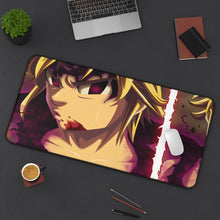 Load image into Gallery viewer, Meliodas Power Mouse Pad (Desk Mat) On Desk
