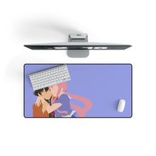 Load image into Gallery viewer, Mirai Nikki Yuno Gasai, Yukiteru Amano Mouse Pad (Desk Mat) On Desk
