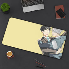 Load image into Gallery viewer, Yuri!!! On Ice Victor Nikiforov, Yuuri Katsuki Mouse Pad (Desk Mat) On Desk
