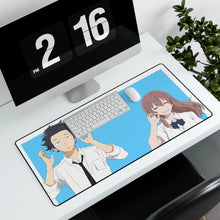 Load image into Gallery viewer, Koe No Katachi Shouko Nishimiya, Shouya Ishida Mouse Pad (Desk Mat) With Laptop
