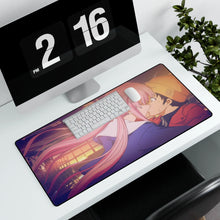 Load image into Gallery viewer, Mirai Nikki Yuno Gasai, Yukiteru Amano Mouse Pad (Desk Mat) With Laptop
