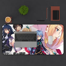 Load image into Gallery viewer, Rokudenashi Majutsu Koushi To Akashic Records Glenn Radars, Rumia Tingel, Albert Frazer Mouse Pad (Desk Mat) With Laptop
