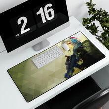 Load image into Gallery viewer, Anime girl gun Mouse Pad (Desk Mat) With Laptop
