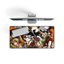 Load image into Gallery viewer, Fairy Tail Natsu Dragneel, Erza Scarlet, Gray Fullbuster, Lucy Heartfilia, Happy Mouse Pad (Desk Mat) On Desk
