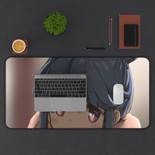 Load image into Gallery viewer, Laid-Back Camp Mouse Pad (Desk Mat) With Laptop
