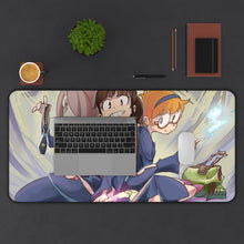 Load image into Gallery viewer, Little Witch Academia Atsuko Kagari, Sucy Manbavaran, Computer Keyboard Pad, Lotte Yanson Mouse Pad (Desk Mat) With Laptop
