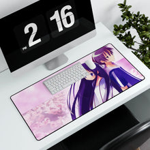 Load image into Gallery viewer, Hanbun no Tsuki ga Noboru Sora Mouse Pad (Desk Mat) With Laptop
