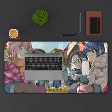 Load image into Gallery viewer, Laid-Back Camp by Mouse Pad (Desk Mat) With Laptop
