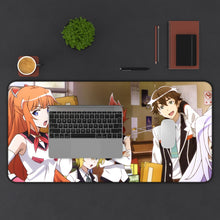 Load image into Gallery viewer, Plastic Memories Isla, Tsukasa Mizugaki, Michiru Kinushima, Zack, Kazuki Kuwanomi Mouse Pad (Desk Mat) With Laptop
