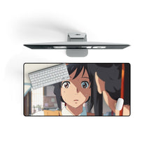 Load image into Gallery viewer, Your Name. Mouse Pad (Desk Mat) On Desk
