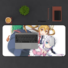 Load image into Gallery viewer, Miss Kobayashi&#39;s Dragon Maid Kanna Kamui, Kobayashi San Chi No Maid Dragon, Tohru Mouse Pad (Desk Mat) With Laptop
