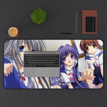 Load image into Gallery viewer, Clannad Nagisa Furukawa, Tomoyo Sakagami, Kyou Fujibayashi Mouse Pad (Desk Mat) With Laptop
