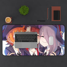 Load image into Gallery viewer, Little Witch Academia Atsuko Kagari, Sucy Manbavaran, Computer Keyboard Pad, Lotte Yanson Mouse Pad (Desk Mat) With Laptop
