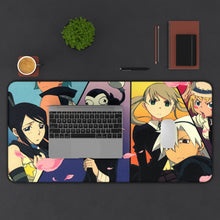 Load image into Gallery viewer, Soul Eater Death The Kid, Maka Albarn, Tsubaki Nakatsukasa, Patricia Thompson, Elizabeth Thompson Mouse Pad (Desk Mat) With Laptop
