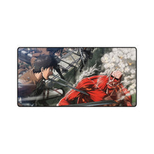 Load image into Gallery viewer, Eren and Mikasa vs Colosse Titan Mouse Pad (Desk Mat)
