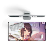 Load image into Gallery viewer, Anime girl playing the guitar Mouse Pad (Desk Mat) On Desk
