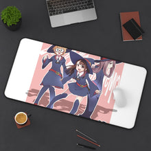 Load image into Gallery viewer, Little Witch Academia Atsuko Kagari, Sucy Manbavaran, Computer Keyboard Pad, Lotte Yanson Mouse Pad (Desk Mat) On Desk
