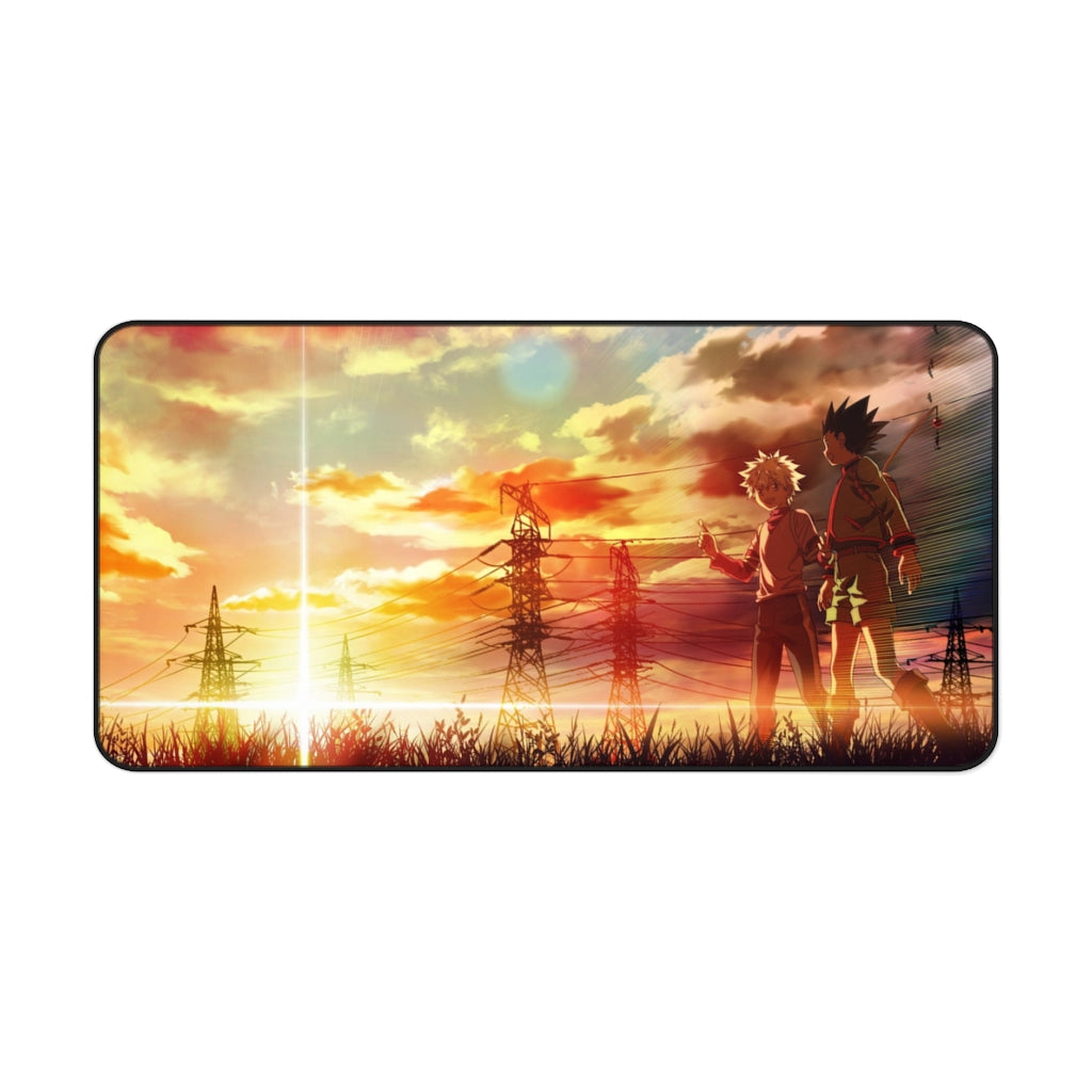 Gon and Killua walking at a beautiful sunset Mouse Pad (Desk Mat)