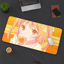 Load image into Gallery viewer, Chiwa Harusaki OreShura Mouse Pad (Desk Mat) On Desk
