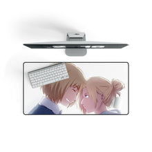 Load image into Gallery viewer, Armin Arlert and Annie Leonhart Mouse Pad (Desk Mat) On Desk
