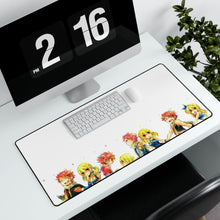 Load image into Gallery viewer, Fairy Tail Natsu Dragneel, Lucy Heartfilia Mouse Pad (Desk Mat) With Laptop
