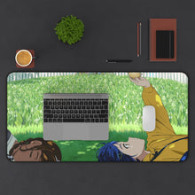 Load image into Gallery viewer, Wonder Egg Priority Rika Kawai, Momoe Sawaki, Neiru Aonuma Mouse Pad (Desk Mat) With Laptop
