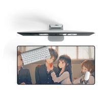 Load image into Gallery viewer, Hyouka Eru Chitanda, Satoshi Fukube, Mayaka Ibara Mouse Pad (Desk Mat) On Desk
