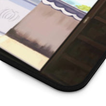Load image into Gallery viewer, Anime girl and boy notice each other in passing Mouse Pad (Desk Mat) Hemmed Edge
