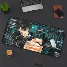 Load image into Gallery viewer, Shinya Kogami With his Dominator Mouse Pad (Desk Mat) On Desk
