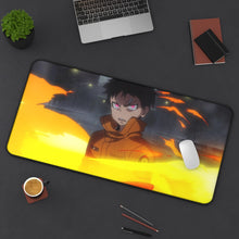 Load image into Gallery viewer, Shinra Kusababe Mouse Pad (Desk Mat) On Desk
