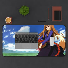Load image into Gallery viewer, Spice And Wolf Mouse Pad (Desk Mat) With Laptop
