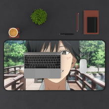 Load image into Gallery viewer, Anime Orange Mouse Pad (Desk Mat) With Laptop

