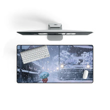 Load image into Gallery viewer, Walking Alone on a Cold, Snowy Night Mouse Pad (Desk Mat) On Desk
